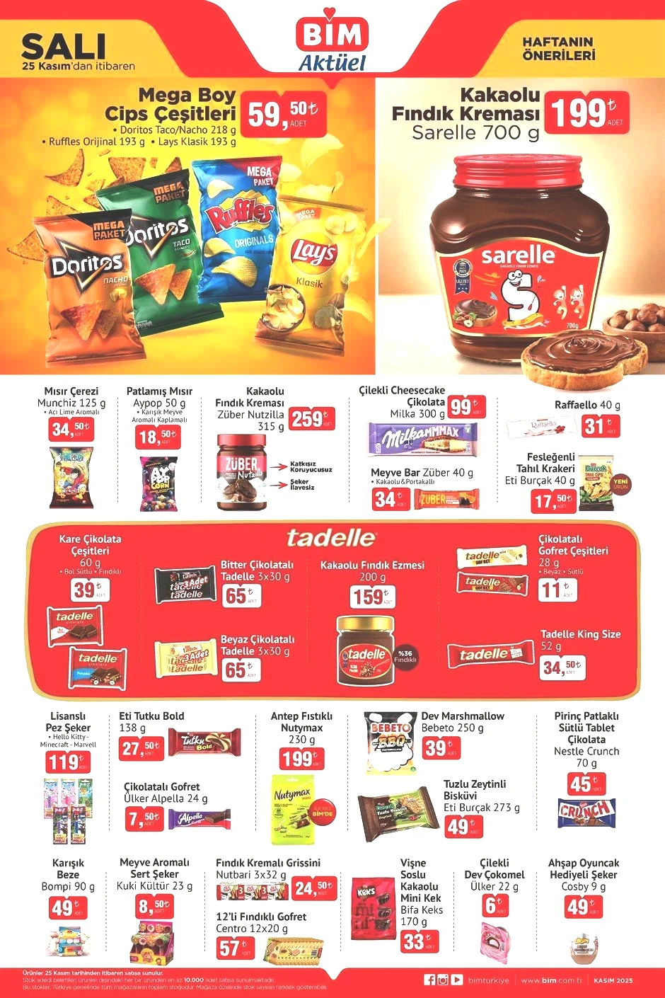 25 KASIM BİM AKTÜEL ÜRÜNLER KATALOĞU