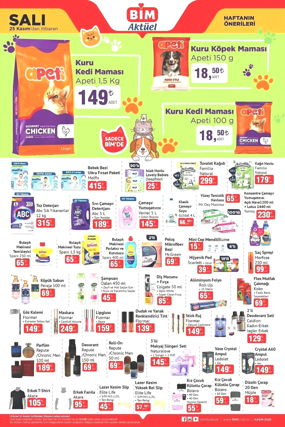 25 KASIM BİM AKTÜEL ÜRÜNLER KATALOĞU