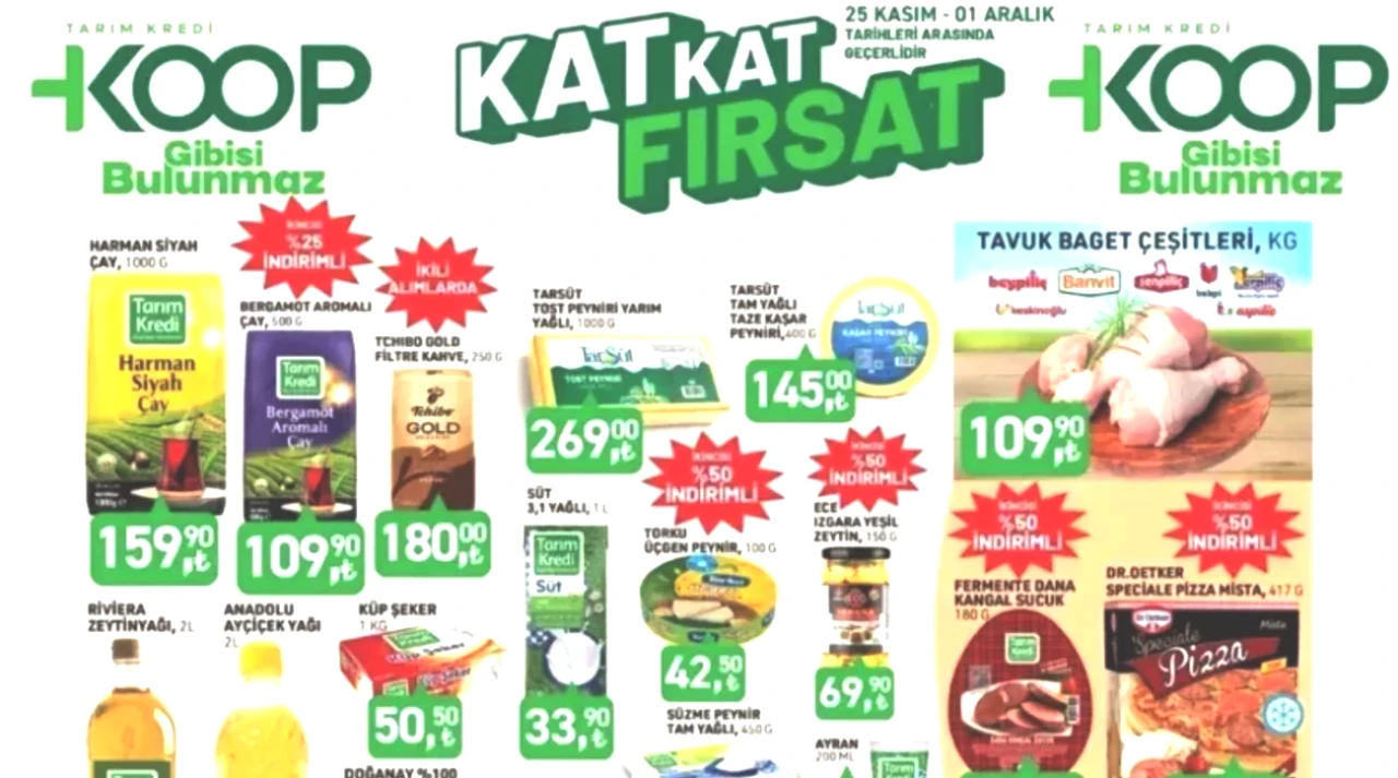 Tarım Kredi Kooperatif Marketlerinde Büyük Fırsatlar! 25 Kasım - 1 Aralık İndirim Günleri Başlıyor!