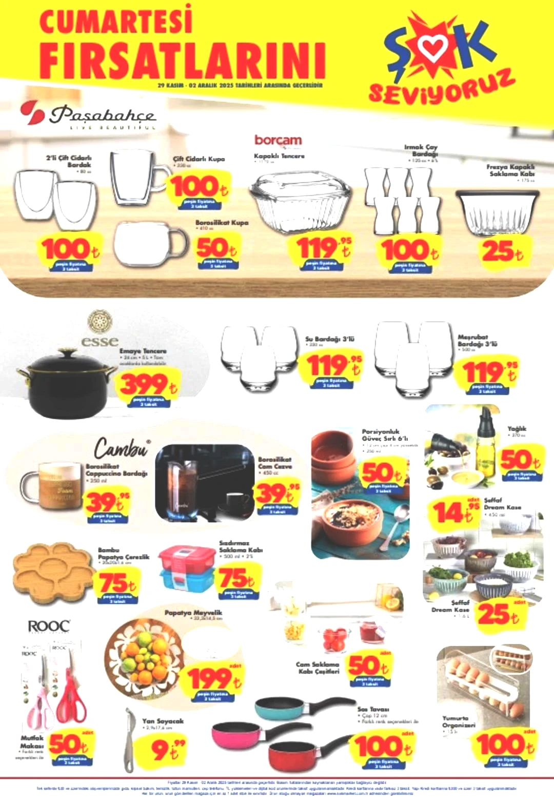 ŞOK'a Borcam kapaklı tencere geliyor! 29 Kasım 2025 ŞOK aktüel katalog yayınlandı! 2