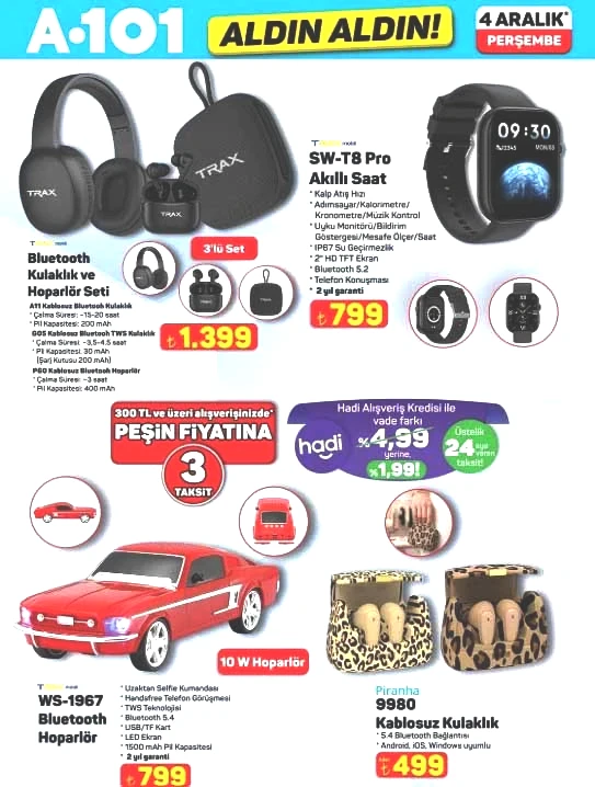 A101 YILBAŞI İNDİRİM KATALOĞU 4 ARALIK 2025 || A101 Aldın Aldın aktüel afişi bu hafta hangi ürünleri sunuyor, yılbaşı süsleri, katlanabilir masa, yılbaşı ağacı, el bakım seti ve cilt temizleyiciler burada!
