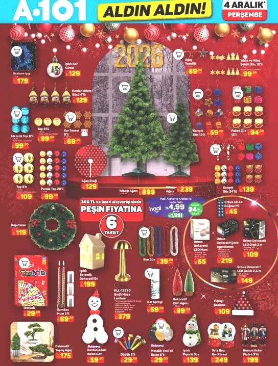 A101 YILBAŞI İNDİRİM KATALOĞU 4 ARALIK 2025 || A101 Aldın Aldın aktüel afişi bu hafta hangi ürünleri sunuyor, yılbaşı süsleri, katlanabilir masa, yılbaşı ağacı, el bakım seti ve cilt temizleyiciler burada!