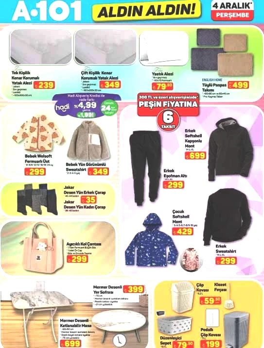 A101 YILBAŞI İNDİRİM KATALOĞU 4 ARALIK 2025 || A101 Aldın Aldın aktüel afişi bu hafta hangi ürünleri sunuyor, yılbaşı süsleri, katlanabilir masa, yılbaşı ağacı, el bakım seti ve cilt temizleyiciler burada!