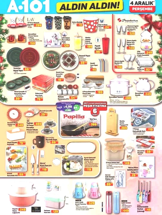 A101 YILBAŞI İNDİRİM KATALOĞU 4 ARALIK 2025 || A101 Aldın Aldın aktüel afişi bu hafta hangi ürünleri sunuyor, yılbaşı süsleri, katlanabilir masa, yılbaşı ağacı, el bakım seti ve cilt temizleyiciler burada!