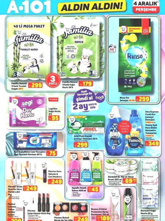 A101 YILBAŞI İNDİRİM KATALOĞU 4 ARALIK 2025 || A101 Aldın Aldın aktüel afişi bu hafta hangi ürünleri sunuyor, yılbaşı süsleri, katlanabilir masa, yılbaşı ağacı, el bakım seti ve cilt temizleyiciler burada!