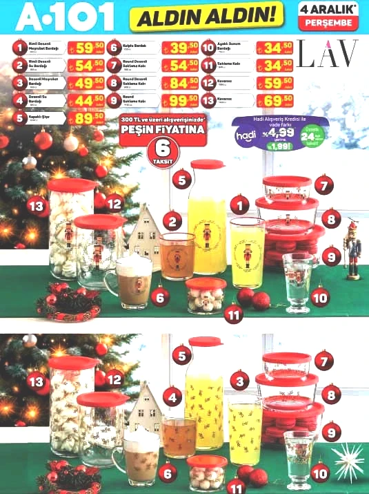 A101 YILBAŞI İNDİRİM KATALOĞU 4 ARALIK 2025 || A101 Aldın Aldın aktüel afişi bu hafta hangi ürünleri sunuyor, yılbaşı süsleri, katlanabilir masa, yılbaşı ağacı, el bakım seti ve cilt temizleyiciler burada!