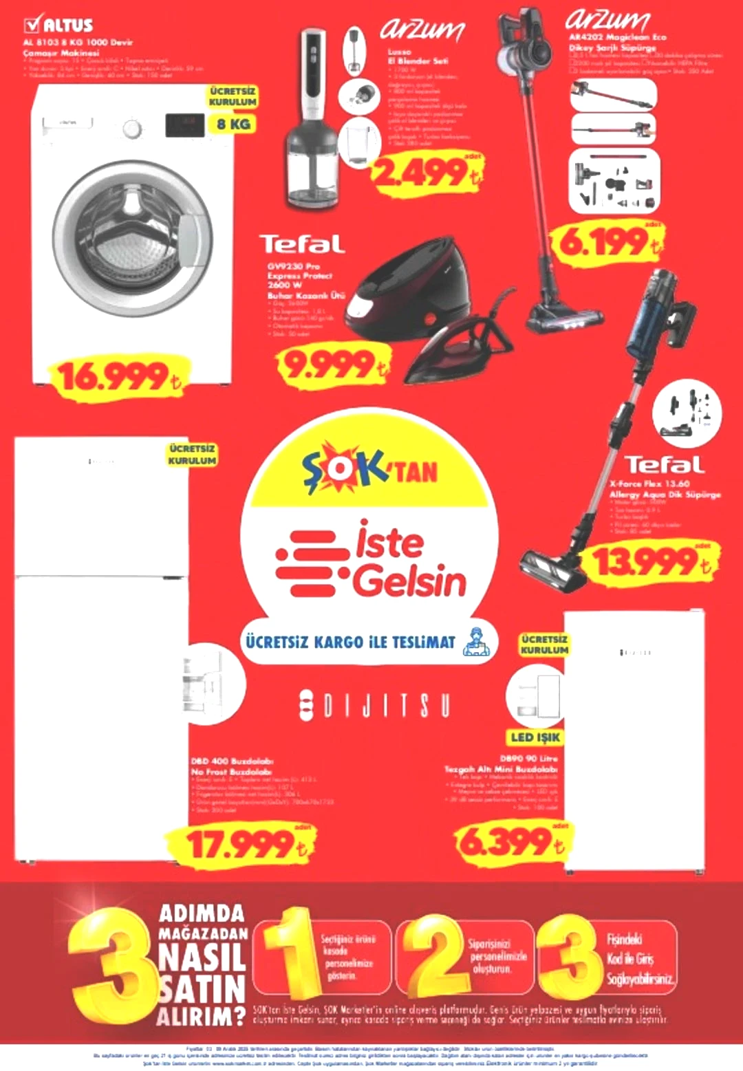 ŞOK'a Tefal dikey süpürge geliyor! 3 Aralık 2025 ŞOK aktüel katalog yayınlandı! 8