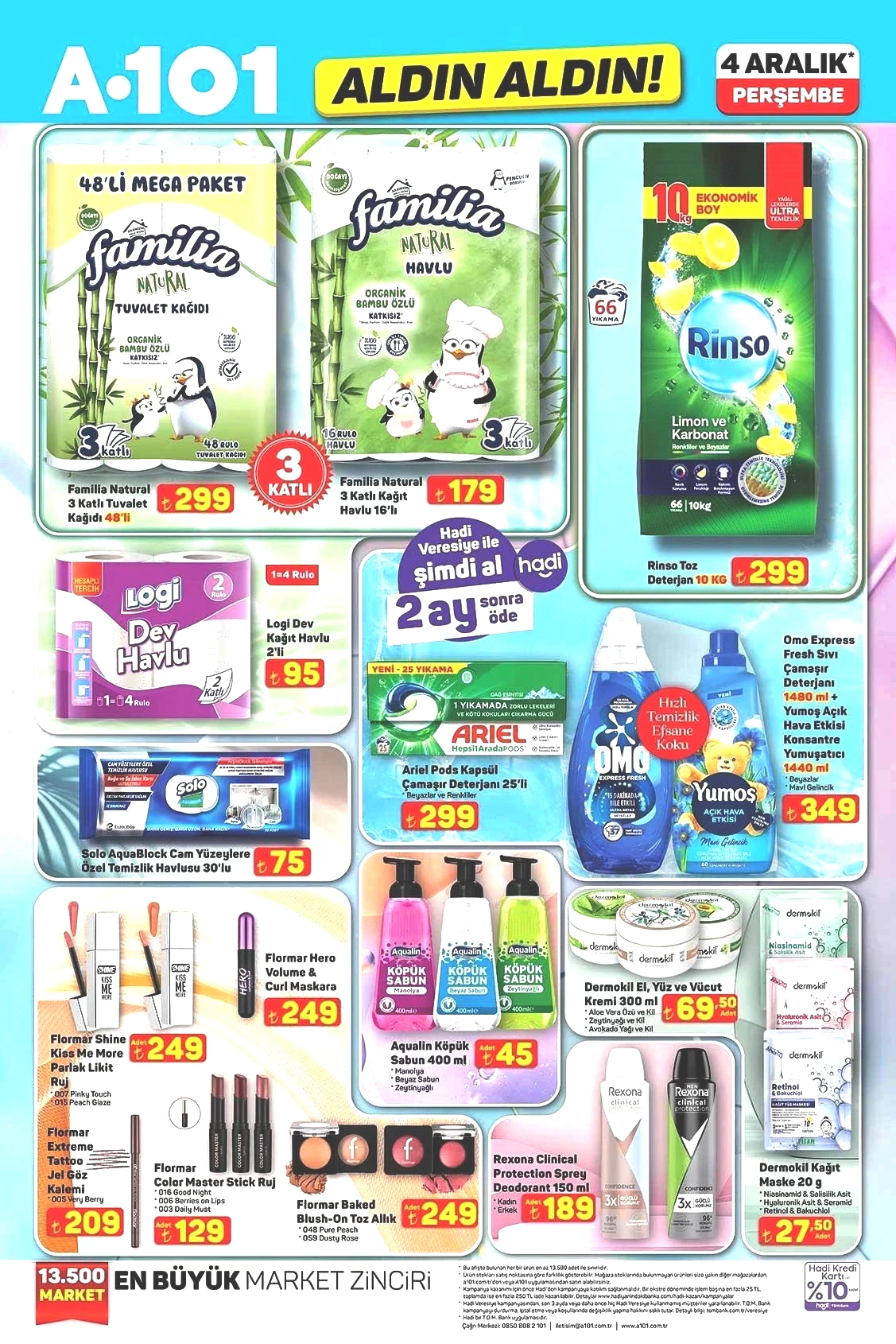 4 ARALIK PERŞEMBE ALDIN ALDIN A101 AKTÜEL KATALOĞU