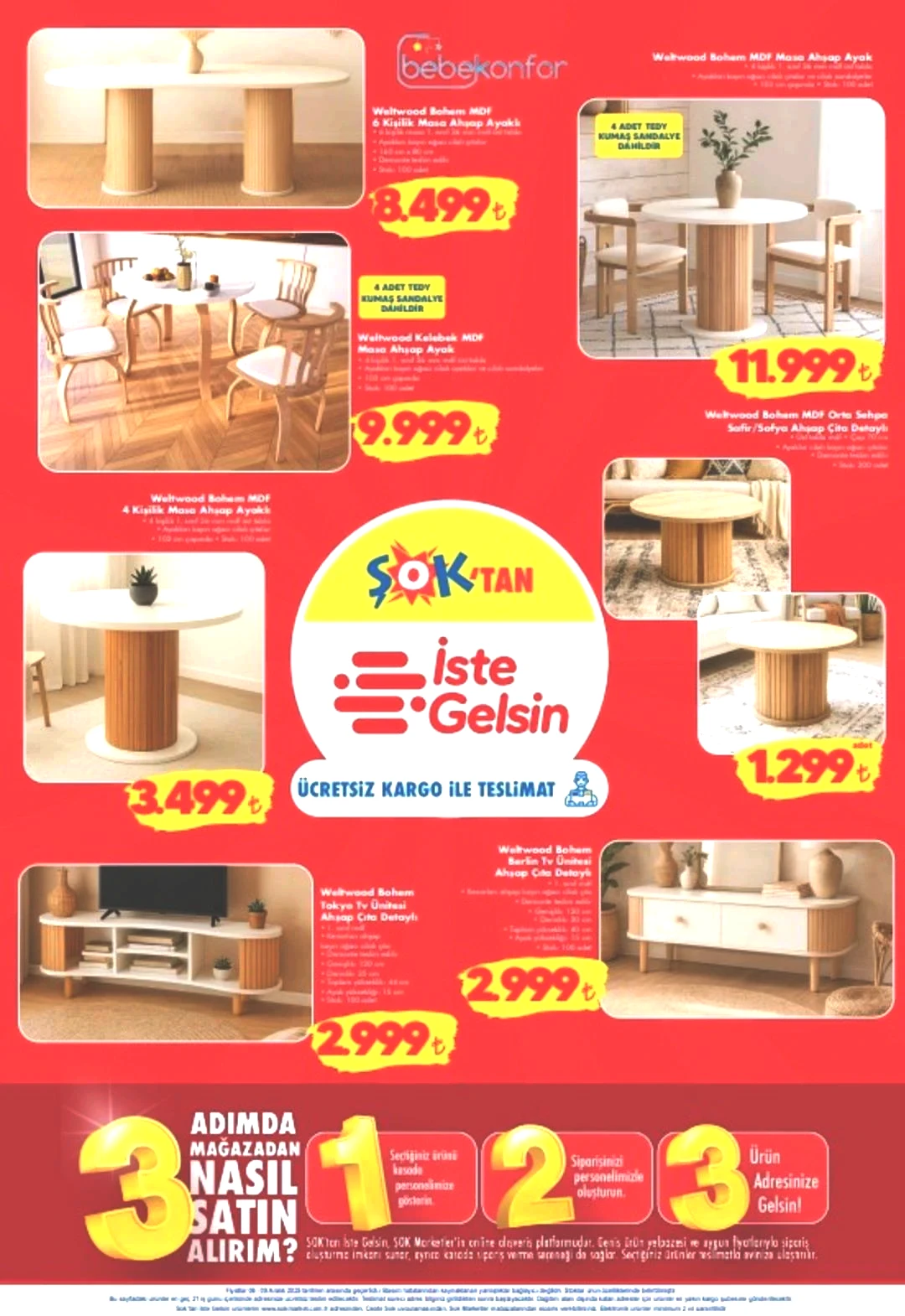 ŞOK'a ahşap orta sehpa geliyor! 6 Aralık 2025 ŞOK aktüel katalog yayınlandı! 3