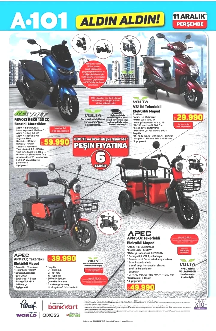 A101'e Elektrikli Moped geliyor! A101 11 Aralık 2025 Perşembe aktüel ürünler kataloğu! - Sayfa 1